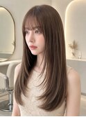 「髪質改善カラーで叶う韓国風艶髪レイヤー」