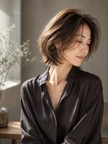 ツム(tumu) 髪質改善カラーで叶える柔らかな茶髪ボブ