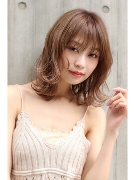 シー バイ ロンド 新宿(Sea by Lond) 【藤原三知代】外ハネセミウェットウェーブグレージュ