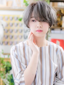 カバーヘア イヴ 戸頭店(COVER HAIR EVE) 外国人風ツートンカラー小顔刈り上げボブg戸頭20代30代40代