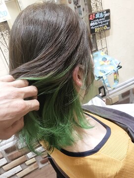 サムブリッジ(SOMEBRIDGE) ★インナーカラー抹茶ボブ★【SOMEBRIDGE 亀有】