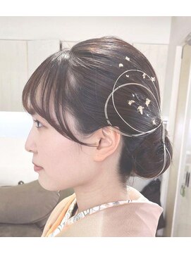 マニス(manis) お宮参りセット着付けシースルーバング綺麗にまとめ髪