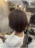 【amule hair】ミディアムスタイル×ピンクハイライト