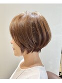 ショート/ショートボブ/ベージュ/グレージュ/岡山