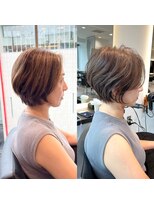 30代40代50代絶壁解消ひし形小顔前下がりショートボブ【ERIKA】