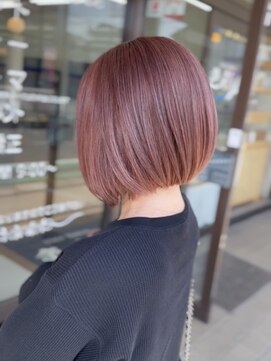 ヘアーサロン カラー 色彩店(COLOR) ピンクベージュ×ボブカット