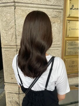 ハピネス 河原町店(Happiness) 四条河原町 ブリーチなしカラー　オリーブブラウン