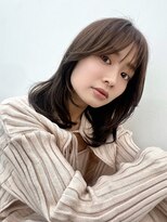 ヒュー 広島(HEW)&nbsp;大人かわいいくびれレイヤーカットグレージュヘア20代30代