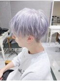 ブリーチデザインホワイトシルバーマッシュショート