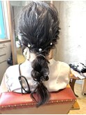 編みおろしヘアアレンジ