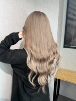 エル オオサカ 心斎橋店(L. OSAKA)&nbsp;ミルクティーベージュ/エフェクトブリーチ/羽エクステ