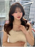 小顔レイヤー 韓国ロング くびれ巻き