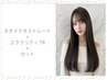乾かすだけでまとまる自然な美髪ストレート+ダイヤモンドケアTR+カット