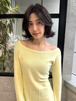バランス 原宿 表参道(balance)&nbsp;ダークグレー×ミディアムボブ
