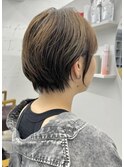 別府ショートボブ顔周りレイヤーカット髪質改善カラー
