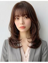 アプリール 北見(Aprire)&nbsp;韓国風くびれミディ透明感ココアベージュレイヤー夏カラー