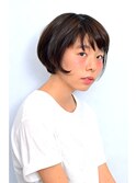 ショートボブカジュアルモード