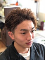 ヘアー クリエイト 縁(Hair Create en) ツイストパーマ　サイドパート　刈り上げ2ブロック