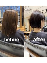 ビューイースト 亀戸 錦糸町(VIEW EAST)&nbsp;ビフォーアフター　ワンサイドショートボブ