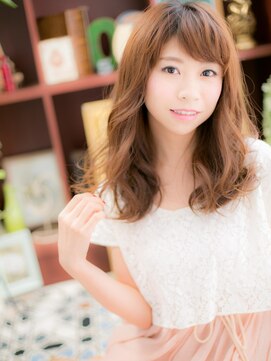 カバーヘア ブリス 上尾西口店(COVER HAIR bliss) ■大人かわいい斜めバング小顔セミディ15-10★上尾20代30代40代