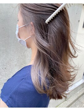 ロンドアベニール 北千住(Lond avenir) さりげないオシャレに　インナーカラー　シアーグレー　西田大樹