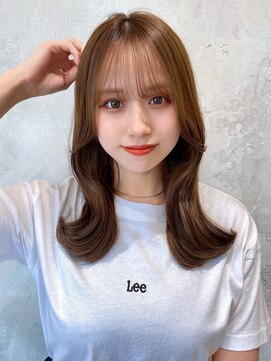 アフロート ルヴア(AFLOAT RUVUA) るなstyle 王道＊くびれヘア シースルー前髪 アッシュベージュ