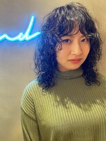 ロンドポレール 北千住(Lond polaire)&nbsp;【航治郎】くるくるデザインパーマ/グレージュ/ペールベージュ