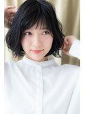 アッシュブラックくせ毛風大人ボブパーマ310Y大宮20代30代40代!
