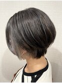 ４０代大人ショート＆白髪ぼかし