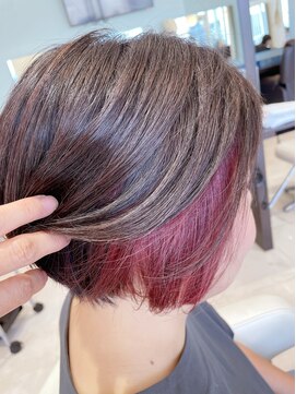 アメイジングヘアー 美沢店(AMAZING HAIR) イヤリングカラー×オリエンタルピンク
