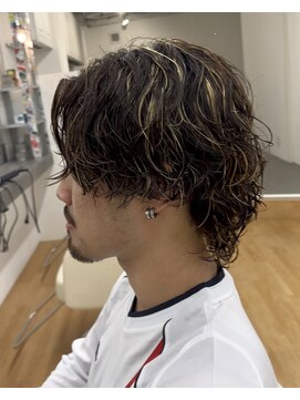 ビカム 名駅(become) 【サーフカールパーマ】メンズスパイラルウルフハイライト名古屋