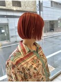 【ミニボブ】オレンジレッドカラー
