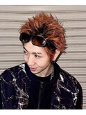 メンズ×オレンジ×スパイキーショート【稗田大輔】