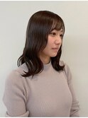 ナチュラルウェーブ/透明感ダークブラウン
