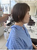 【50代・60代限定】まとまり艶ショートボブ/髪質改善／しらさん
