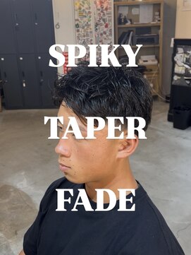 オーバー 町田店(OVER) スパイキーショート×テーパーフェード【町田/メンズ/パーマ】