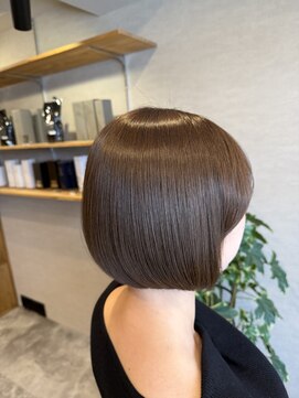 髪質改善カラー×透明感アッシュグレージュ