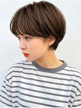 30代40代大人丸みショートボブx前髪あり