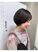 心斎橋/着物ヘア/大人ガーリー/ダークアッシュ/似合わせカット