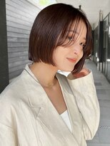ガーデンヨコハマ(GARDEN YOKOHAMA)&nbsp;ミニボブ　ワンレン　フレンチバング　ひし形ショートボブ