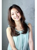 大人かわいい♪クールフェミニン重めセンターパートロング☆