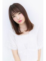 モッズヘア 越谷西口店(mod's hair) 前下がりナチュラルストレート小顔セミディY越谷20代30代40代