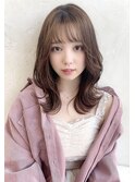 20代　エアリーミディ　韓国ヘア　小顔カット　大人かわいい