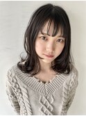 【Velis】人気の似合わせウルフレイヤーカットの暗髪セミディ♪
