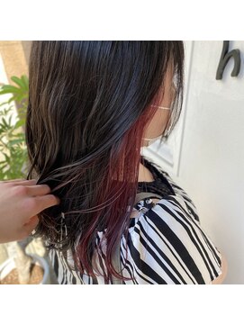 ハシゴ(hasigo.) インナーカラー×カシスピンク