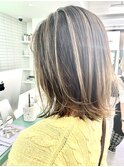 しっかり筋感のバレイヤージュカラー！！