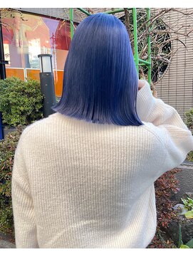 アルティナ(artina) ネイビーブルー_フェイスハイライト_バイカラー_ツートンカラー3