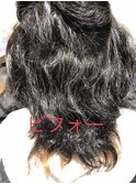 髪質改善矯正&アンダーカラー（グリーンエンヴィー）