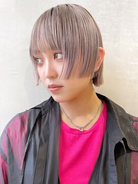 アルバム 池袋(ALBUM) ダブルラインボブ_グレージュカラーボブウルフ_29237