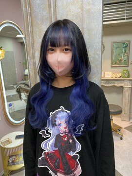 ガルボヘアー 名古屋栄店(garbo hair) #名古屋#栄#プルエクステ#ウルフ#インナーカラー#ブルー